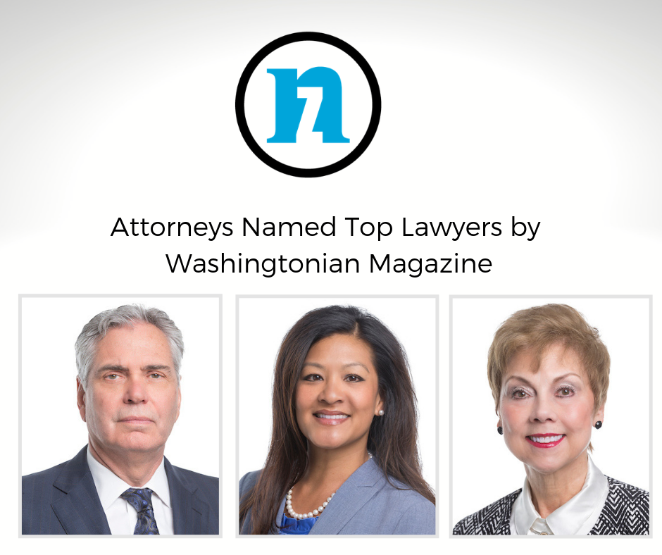 Washingtonian Top Lawyers includes 3 Nichols Zauzig Lawyers