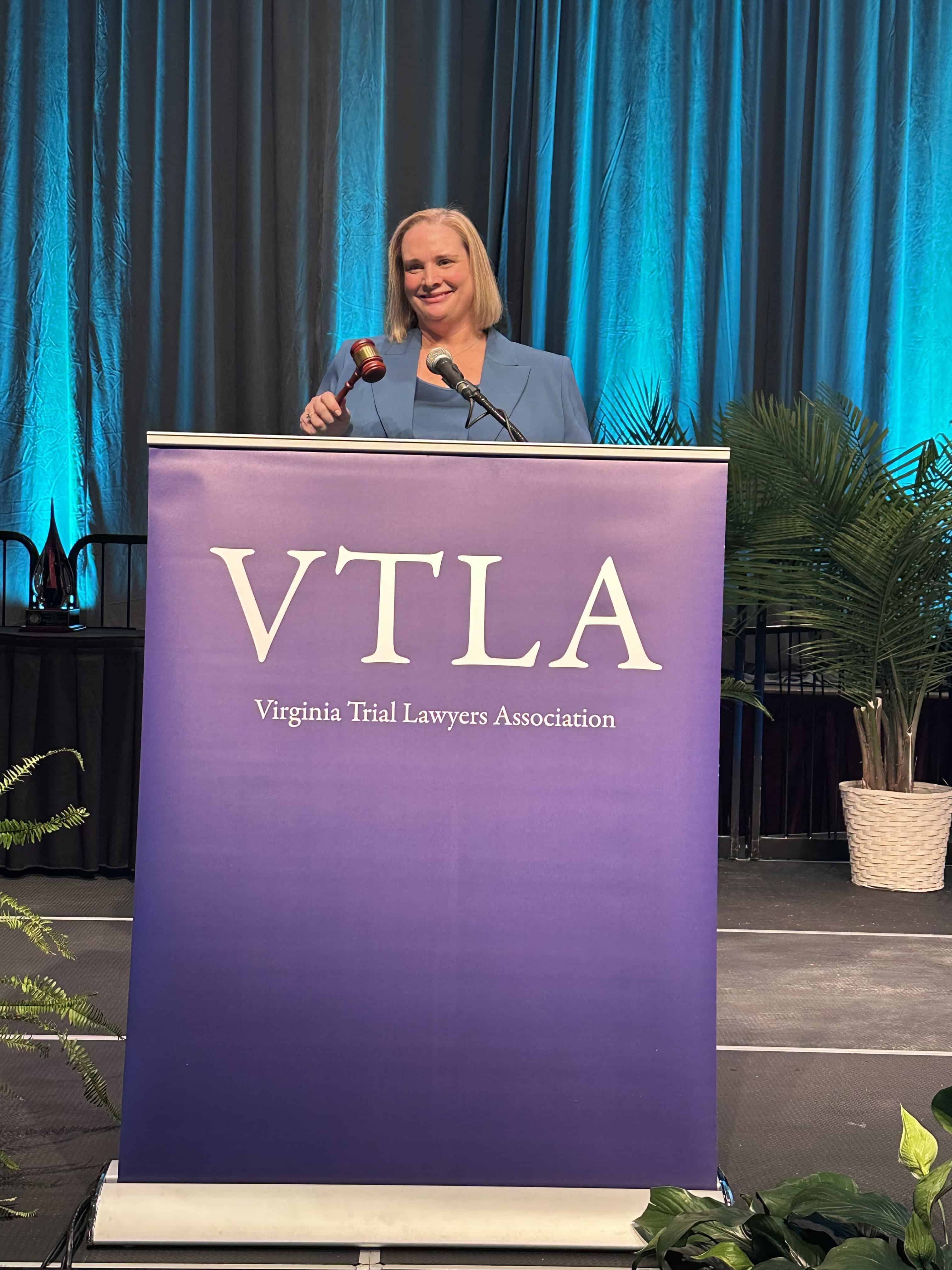 Ray behind VTLA podium